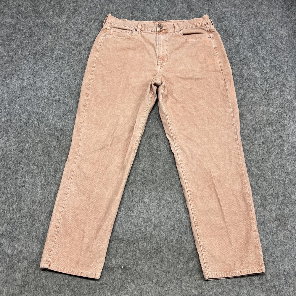 American Eagle Pants Womens 14 Peach‎ Corduroy Super Stretch Straight Casual